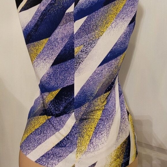 BRAND NEW YELLOW & PURPLE CALVIN KLEIN TOP - Picture 12 of 15